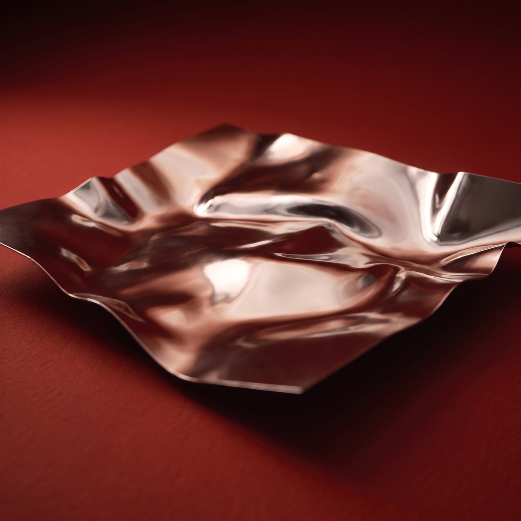 Avant-Garde irregular sculptural steel fruit plate memphis inspired