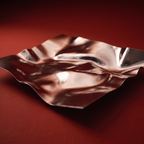 Avant-Garde irregular sculptural steel fruit plate memphis inspired