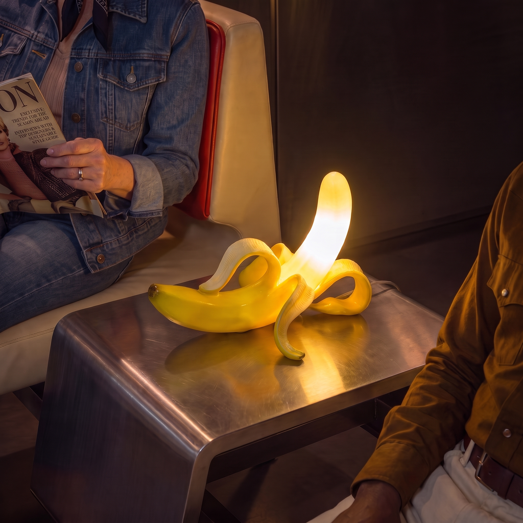 Avant garde pop art memphis banana table lamp