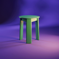 Space Age mid-century organic modernism stool