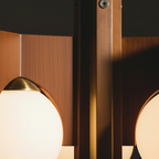 Italian vintage space age wooden chandelier