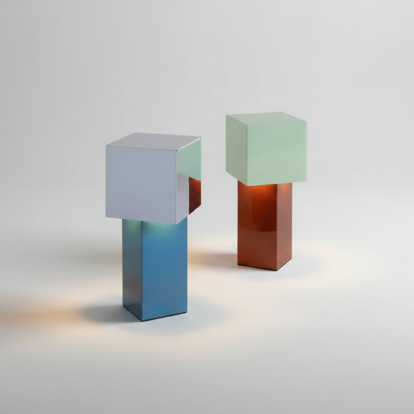 Bauhaus geometric memphis dimmable table lamp