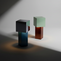 Bauhaus geometric memphis dimmable table lamp