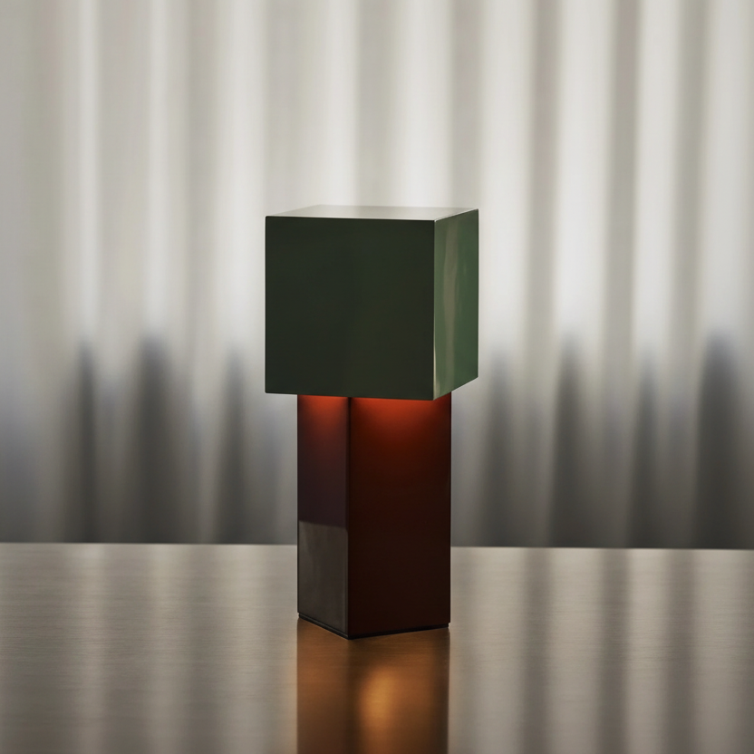 Bauhaus geometric memphis dimmable table lamp