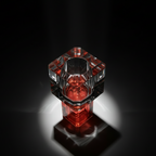 Brutalism contemporary optic crystal geometric glass vase