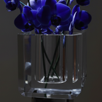 Brutalism contemporary optic crystal geometric glass vase