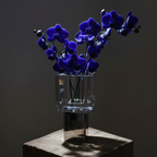 Brutalism contemporary optic crystal geometric glass vase