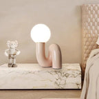 Modern spiral bedside table lamp space age avant garde