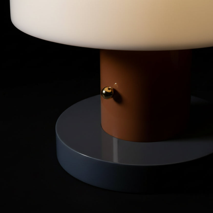 Contemporary mushroom setago dimmable table lamp