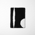 Contemporary abstract ultra soft bath rug