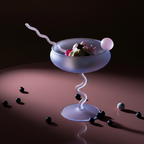 Hand blown organic colorful coupe glasses