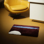 Contemporary abstract ultra soft bath rug