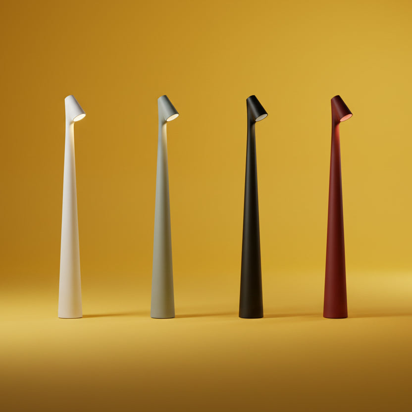 Organic contemporary portable dimmable desk lamp